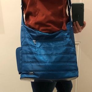 Lug crossbody bag with matching wallet
